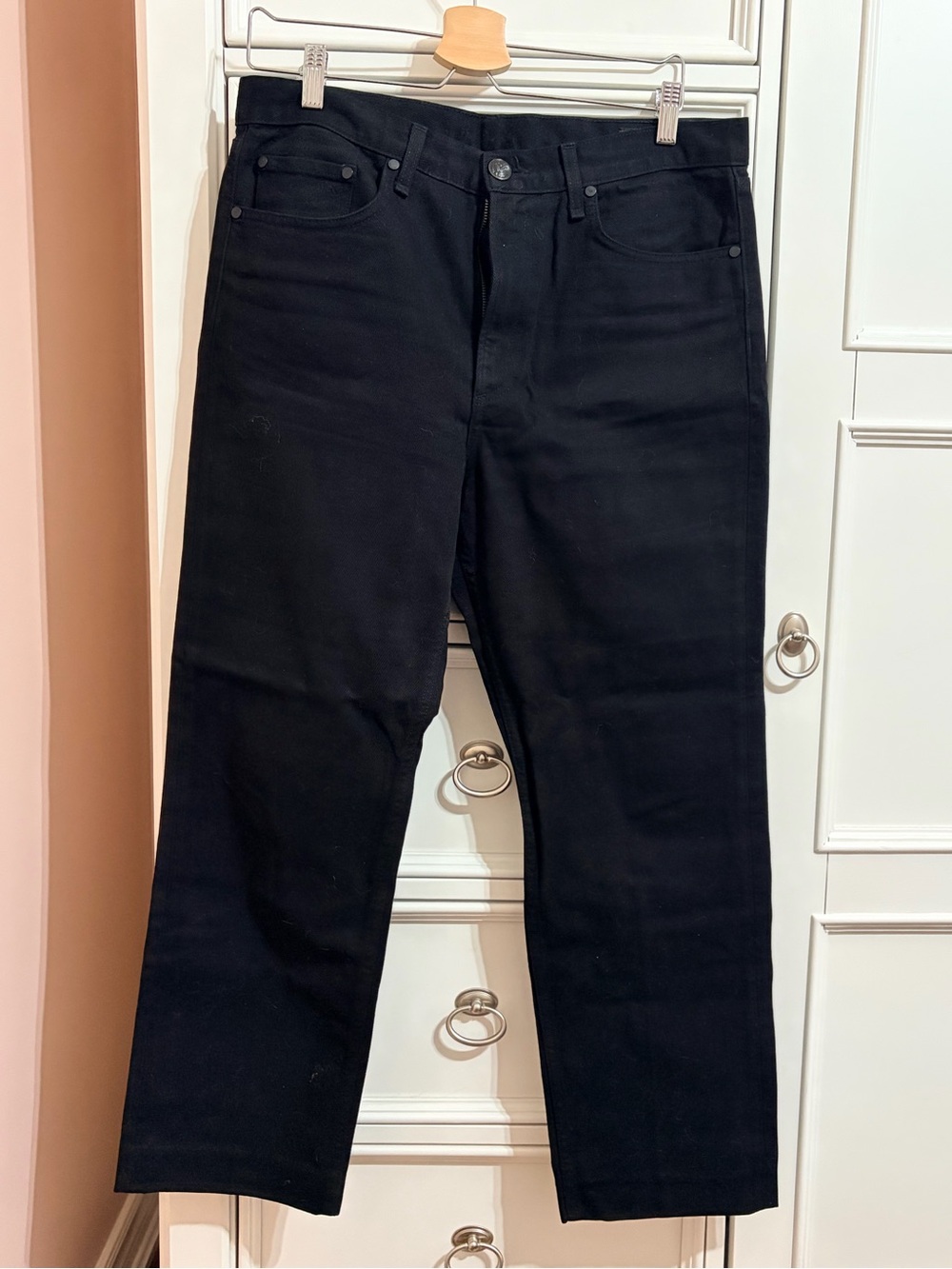 RAG & BONE black Straight-Leg Jeans, size 31